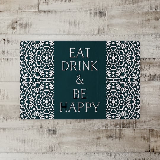 Eat Drink & Be Happy 27" x 18" Floor Mat